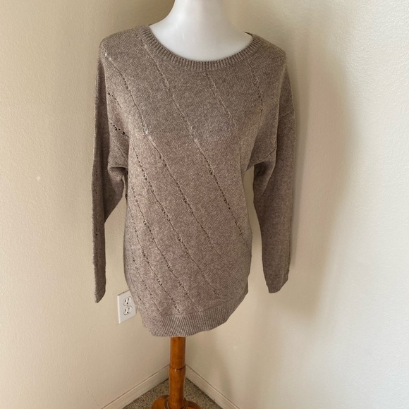 Vince Women’s Wool Blend Sweater Taupe Size XS Knit Button Detail Pullover - Picture 1 of 8